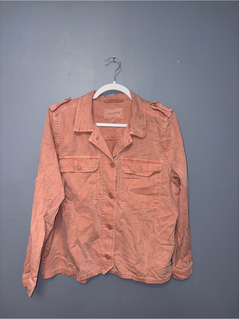 Lucky Brand | Pink Button Up Jacket | Size Large